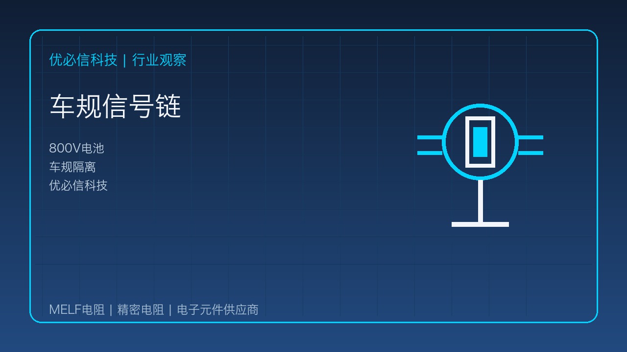 优必信科技解读Vishay 800V电池隔离方案:车规信号链对高可靠器件要求升级